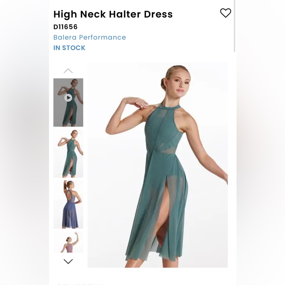 Weissman high neck halter adult small lyrical contemporary